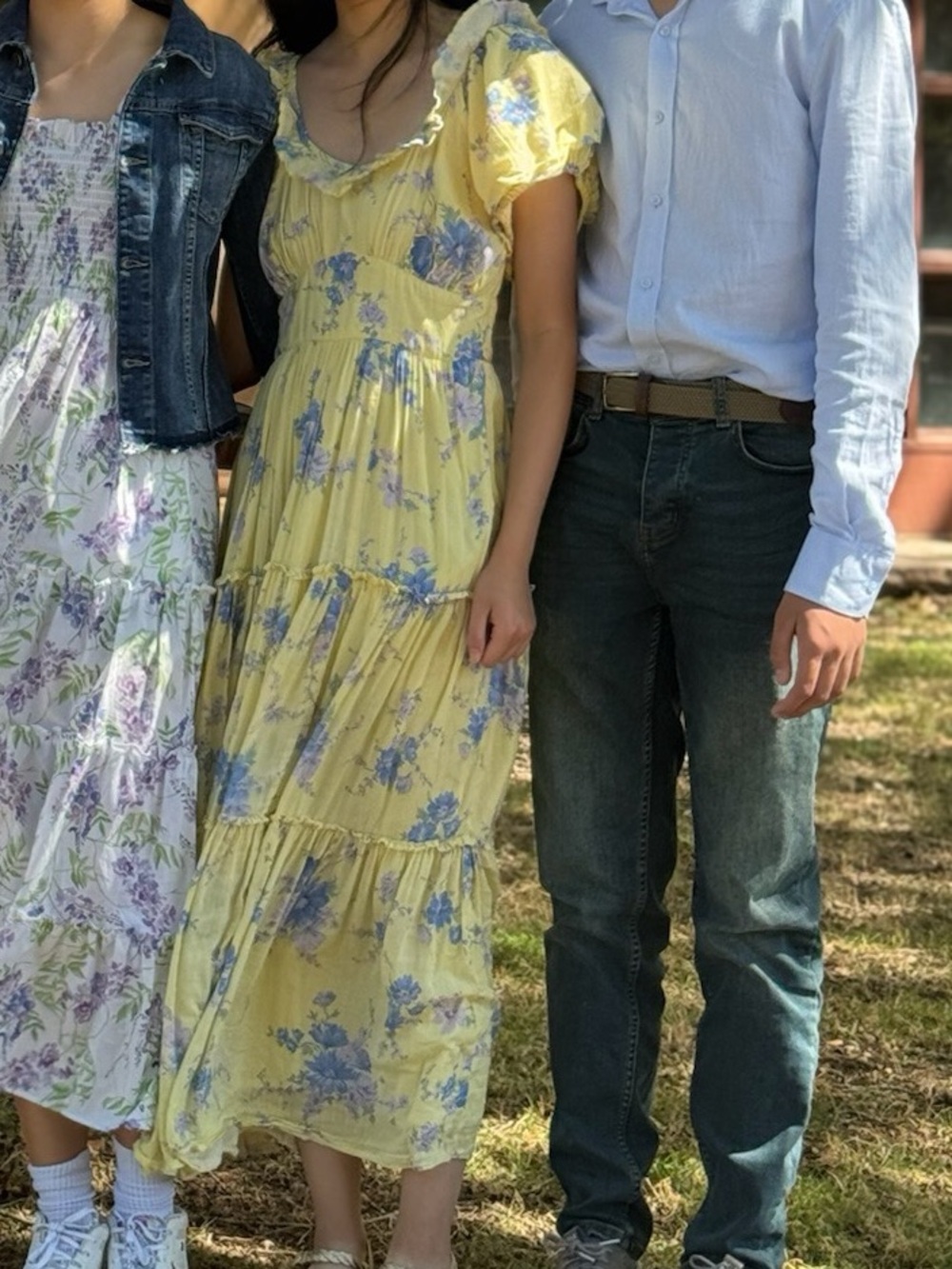 LoveShackFancy Emory Yellow Dress- Puff sleeve milkmaid midi dress - Picture 7 of 7